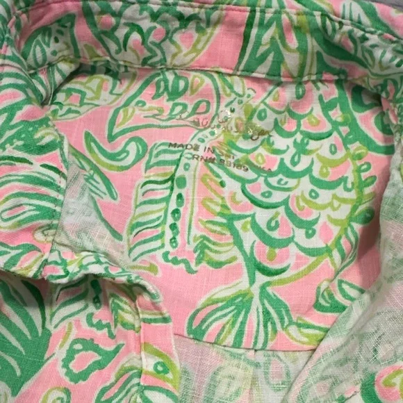 Lily Pulitzer Pink and Green Pilar Tunic Dress Size Small - Picture 7 of 7